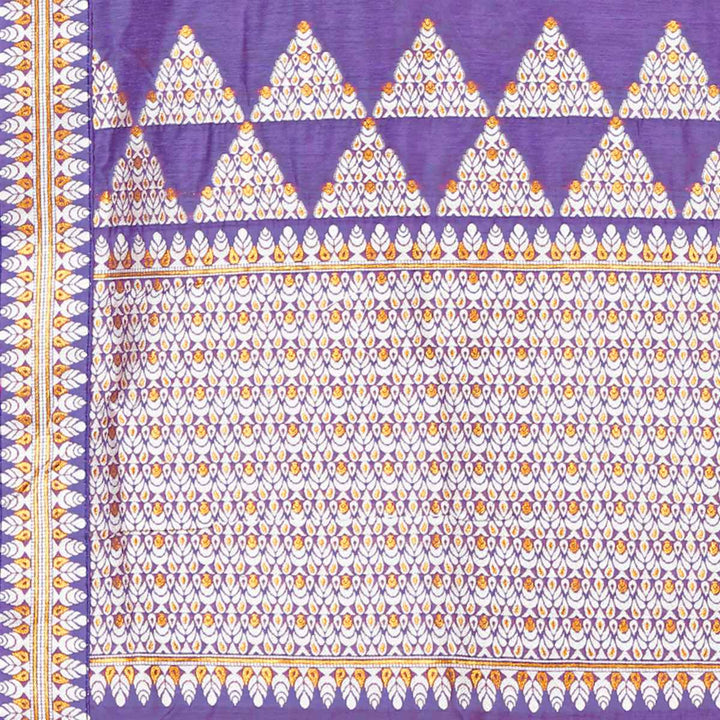 Weaving Dhaga Work AC Cotton* Mekhela Sador - Temple Buta