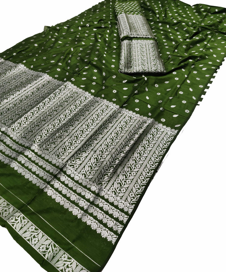 Silver Jari Super Cotton* Mekhela Sador