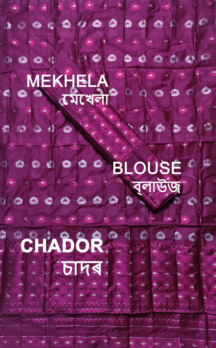 Colouring Jari AC Cotton* Mekhela Sador