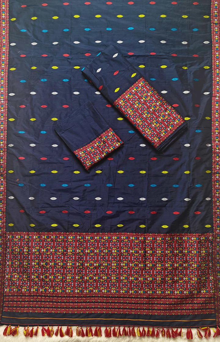 Ready-To-Wear Multi-Dhaga Work Super Cotton* Mekhela Sador