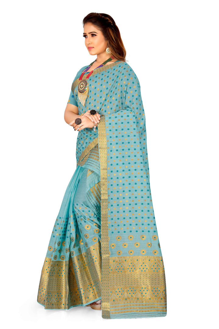 Gold Jari AC Cotton* Mekhela Chador