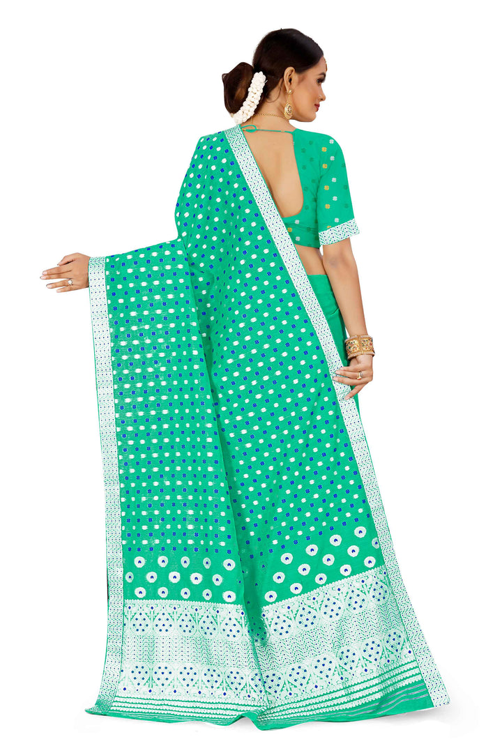 Silver Jari AC Cotton* Mekhela Chador