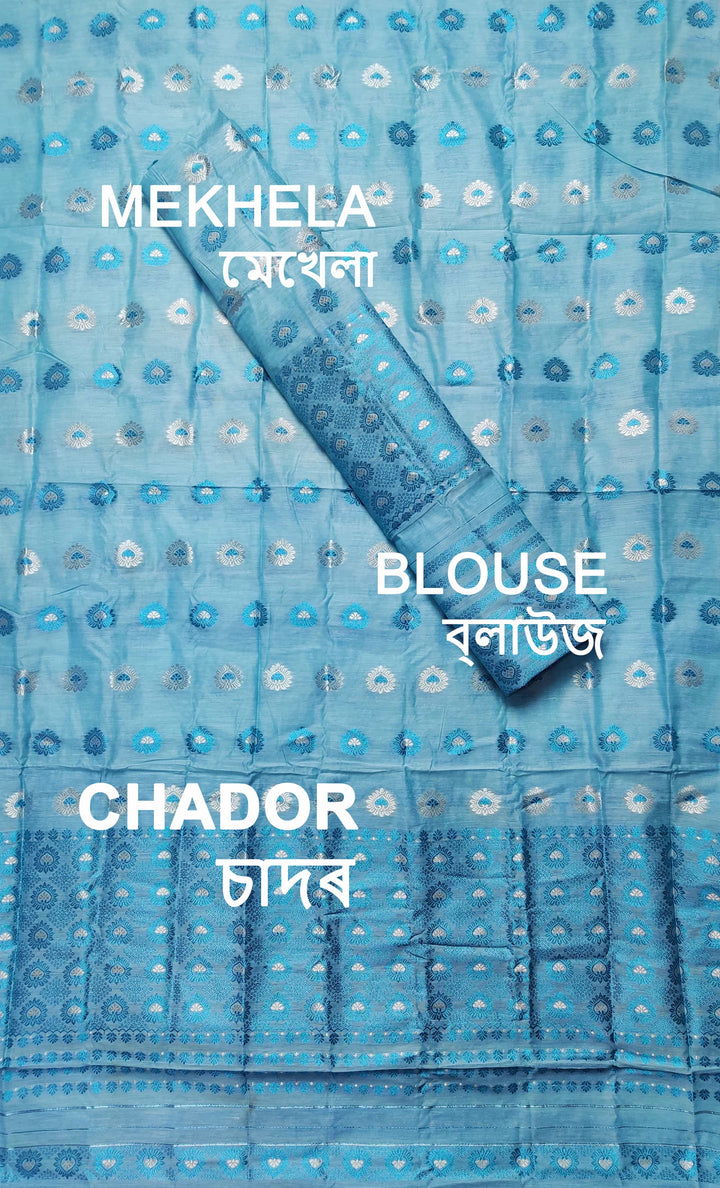 Colouring Jari AC Cotton* Mekhela Sador