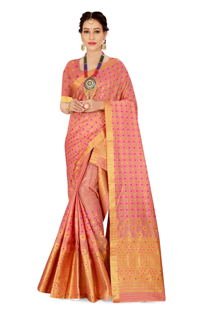 Gold Jari AC Cotton* Mekhela Chador