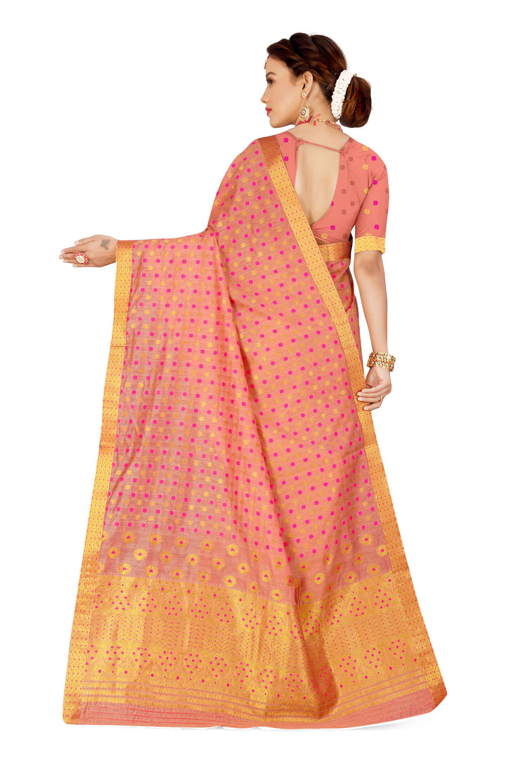 Gold Jari AC Cotton* Mekhela Chador