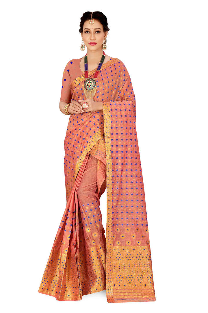 Gold Jari AC Cotton* Mekhela Chador