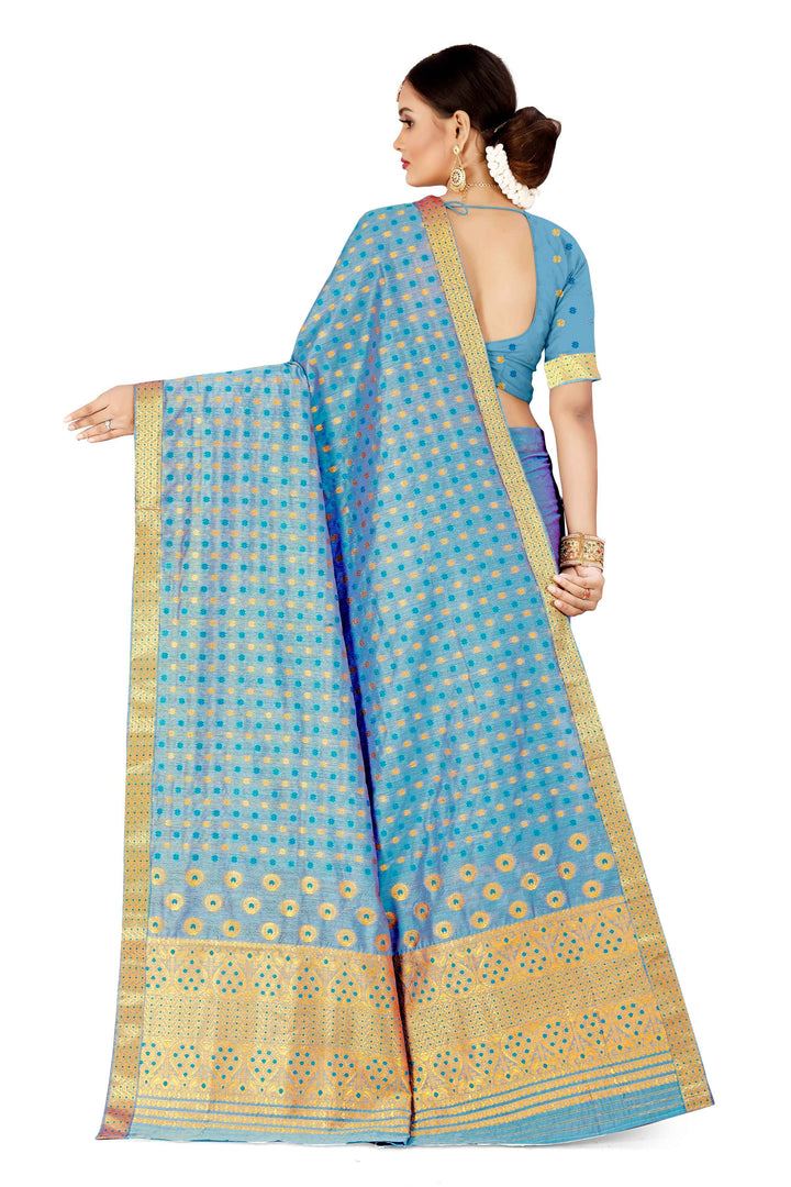 Gold Jari AC Cotton* Mekhela Chador