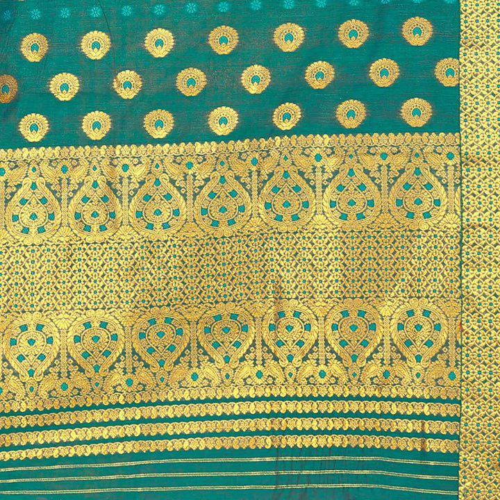 Gold Jari AC Cotton* Mekhela Chador