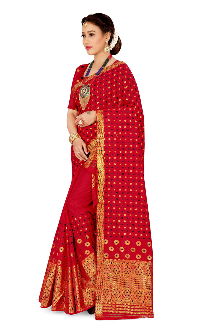 Gold Jari AC Cotton* Mekhela Chador