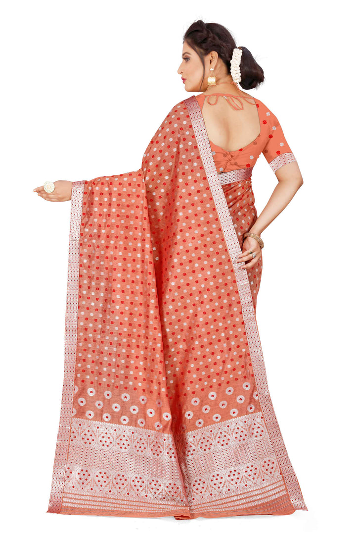 Silver Jari AC Cotton* Mekhela Chador