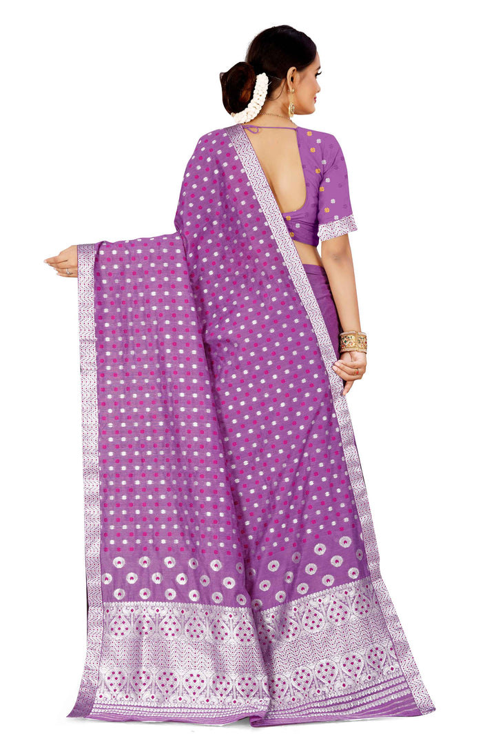 Silver Jari AC Cotton* Mekhela Chador