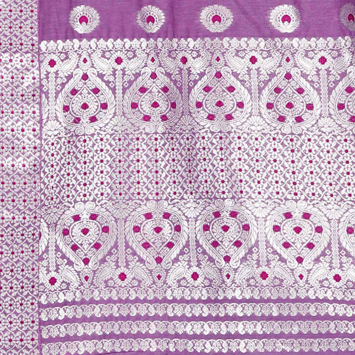 Silver Jari AC Cotton* Mekhela Chador