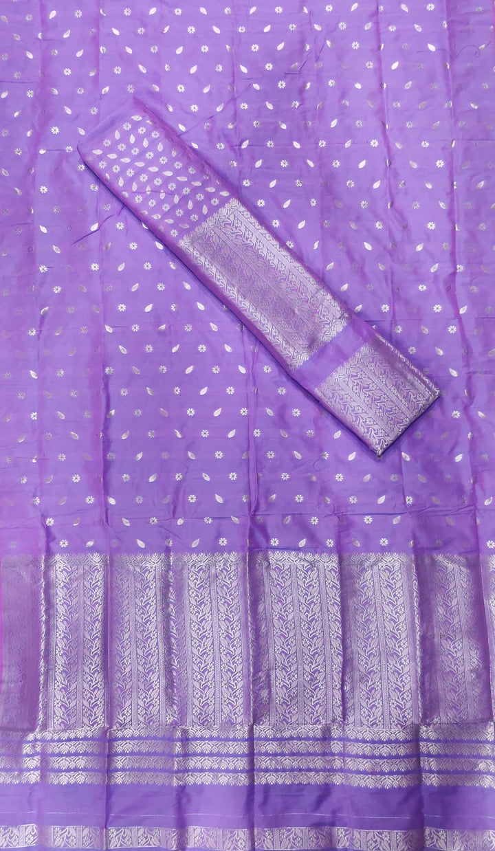 Silver Jari Super Cotton* Mekhela Sador