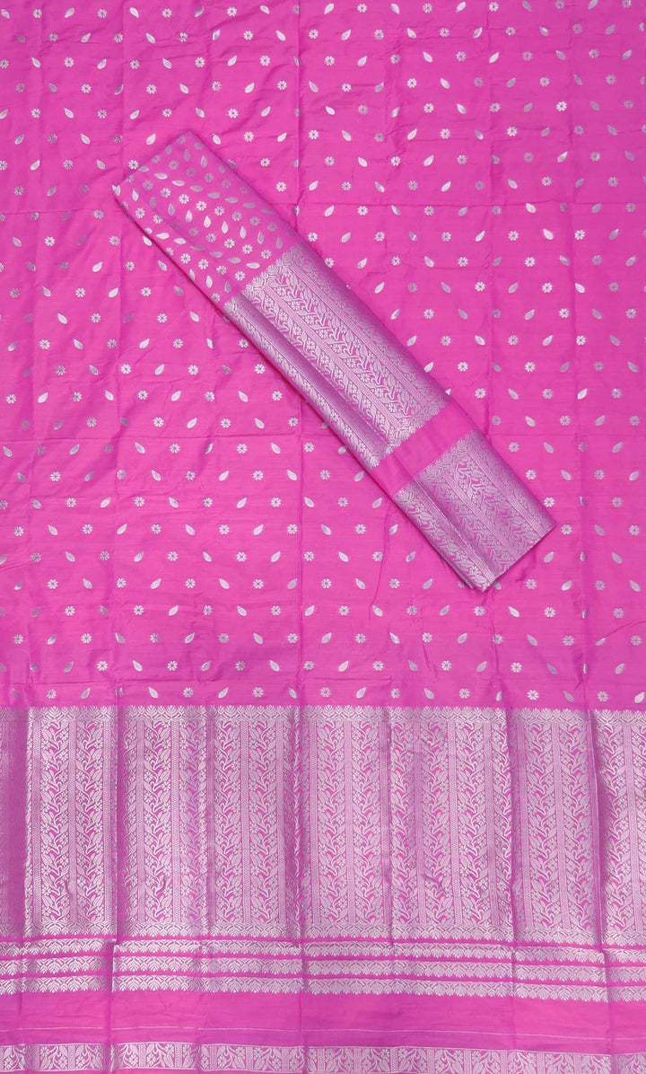 Silver Jari Super Cotton* Mekhela Sador