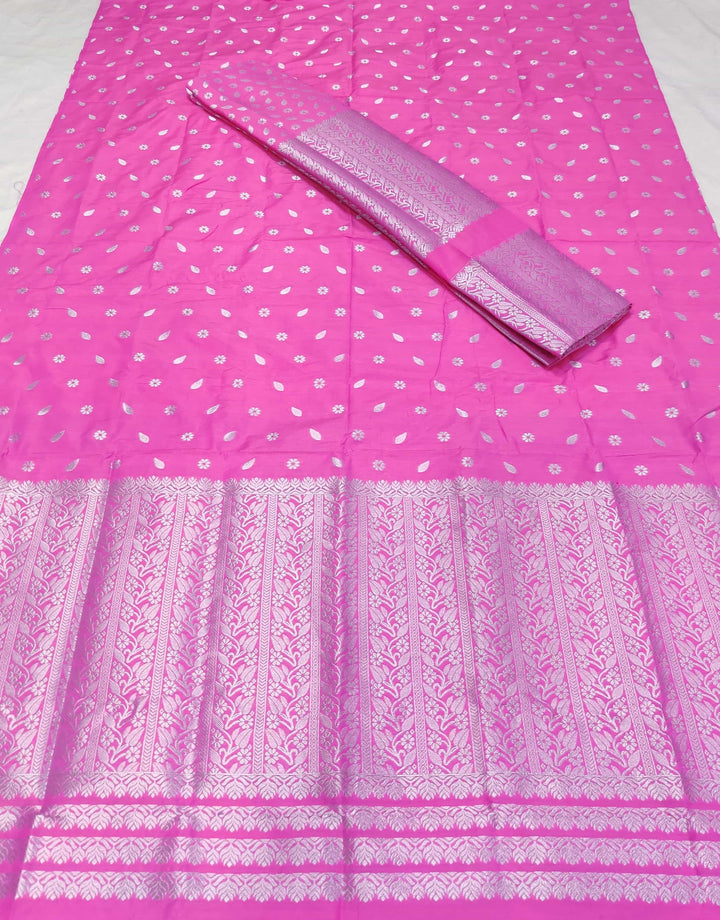 Silver Jari Super Cotton* Mekhela Sador