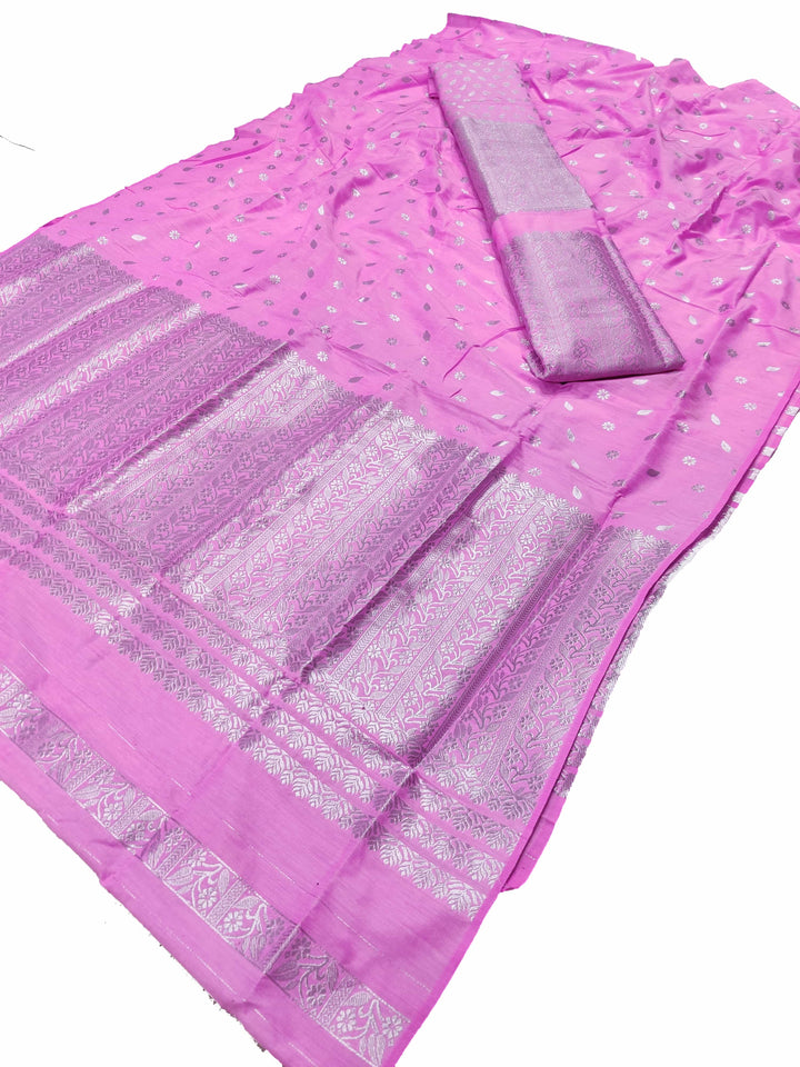 Silver Jari Super Cotton* Mekhela Sador