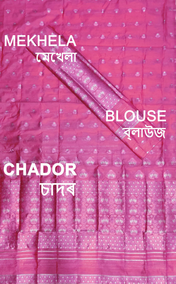 ৰং কৰা গুনা এ চি কটন মেখলা চাদৰ