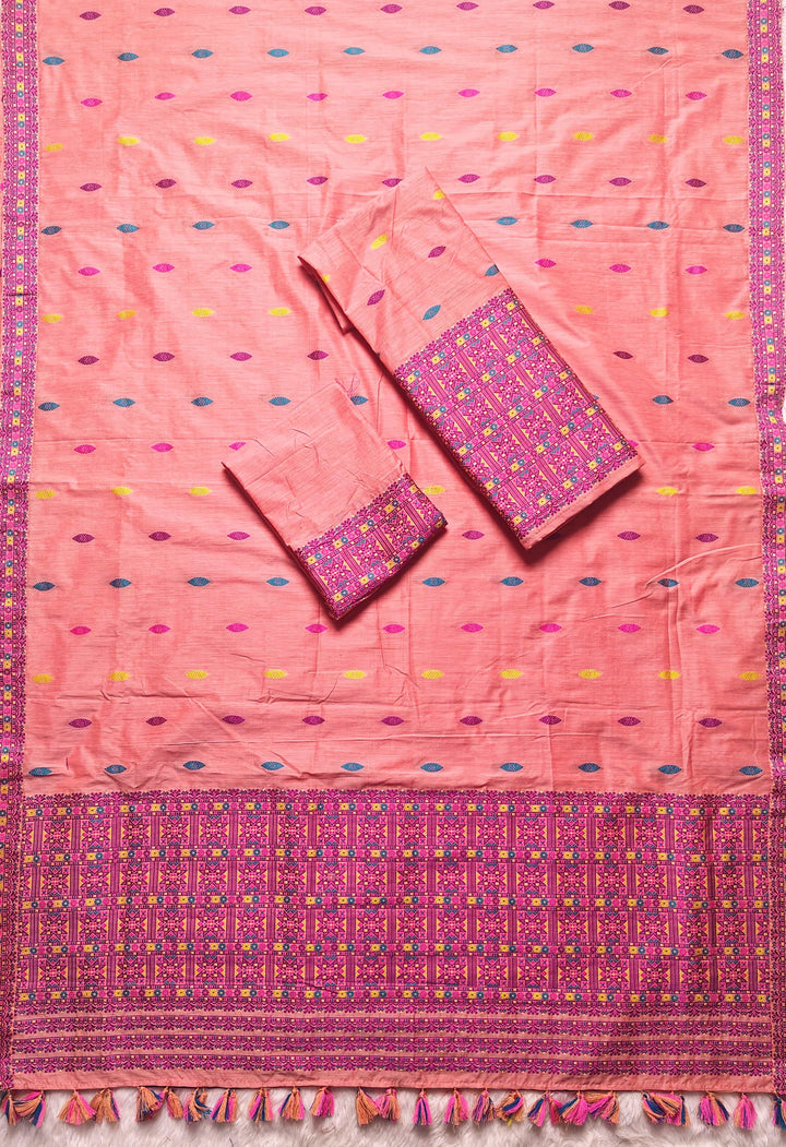 Ready-To-Wear Multi-Dhaga Work Super Cotton* Mekhela Sador