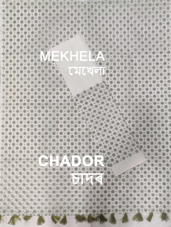 Printed কটন মিশ্রণ* Mekhela Sador