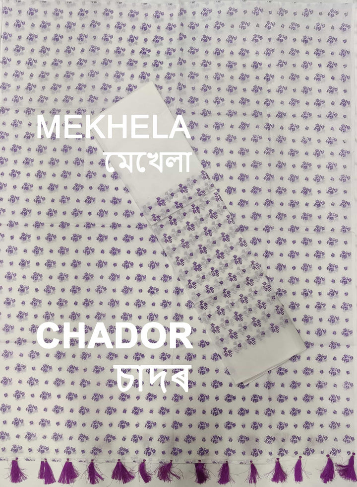 Printed Cotton Blend* Mekhela Sador