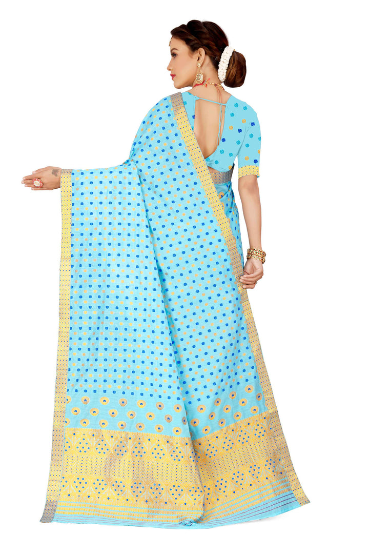 Gold Jari AC Cotton* Mekhela Chador