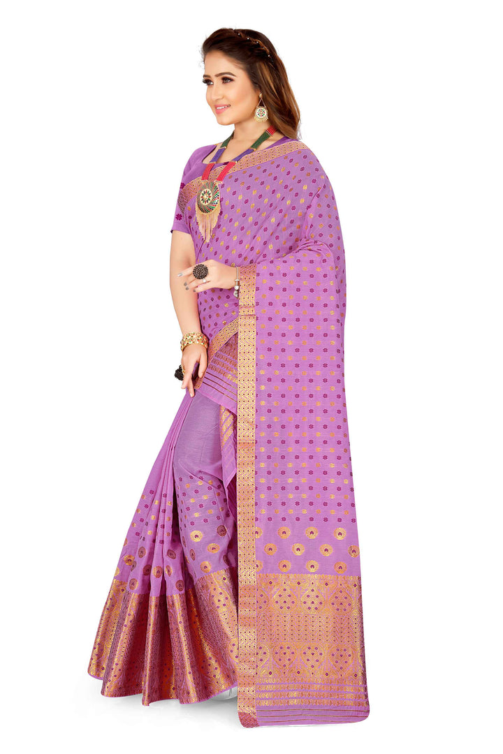 Gold Jari AC Cotton* Mekhela Chador