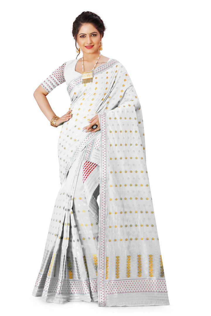 সোণ (Gold) গুনা এ চি কটন মেখলা চাদৰ 