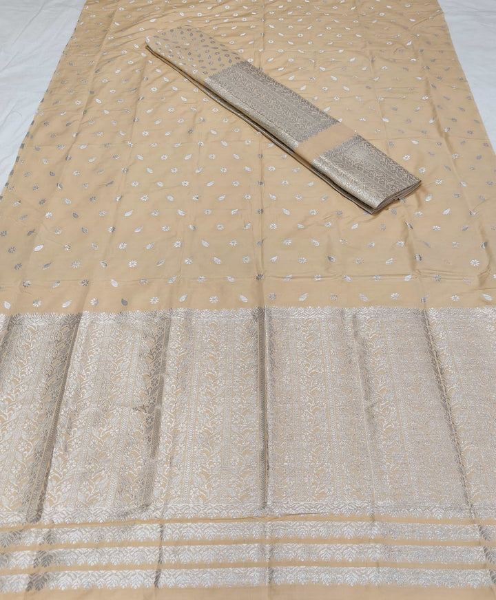 Silver Jari Super Cotton* Mekhela Sador