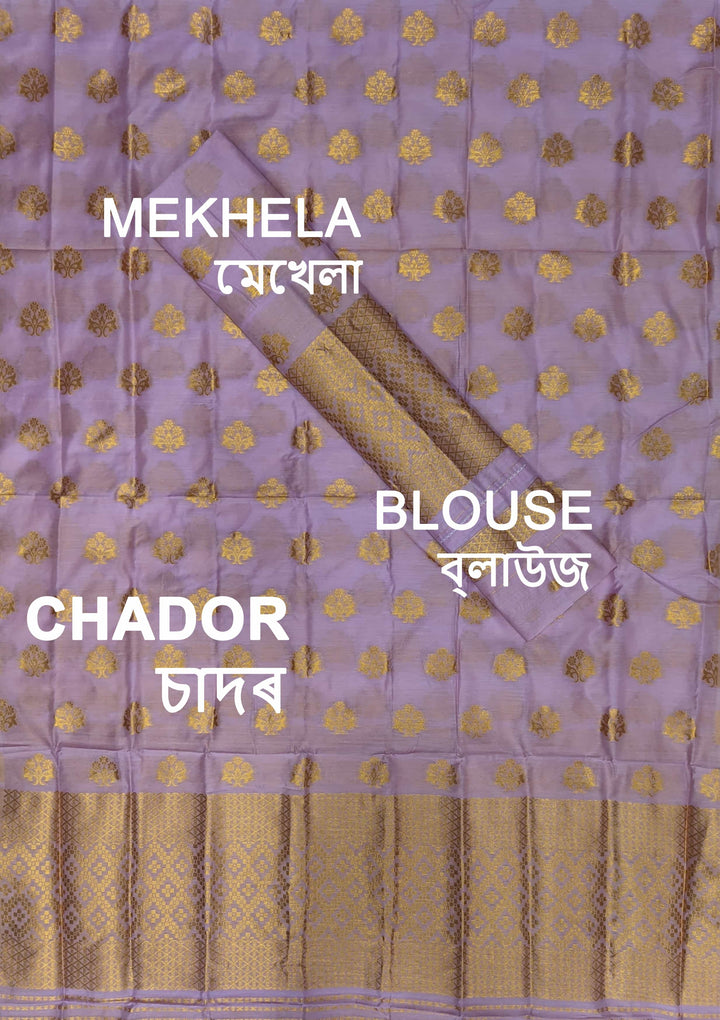 Copper Jari AC Cotton* Mekhela Chador