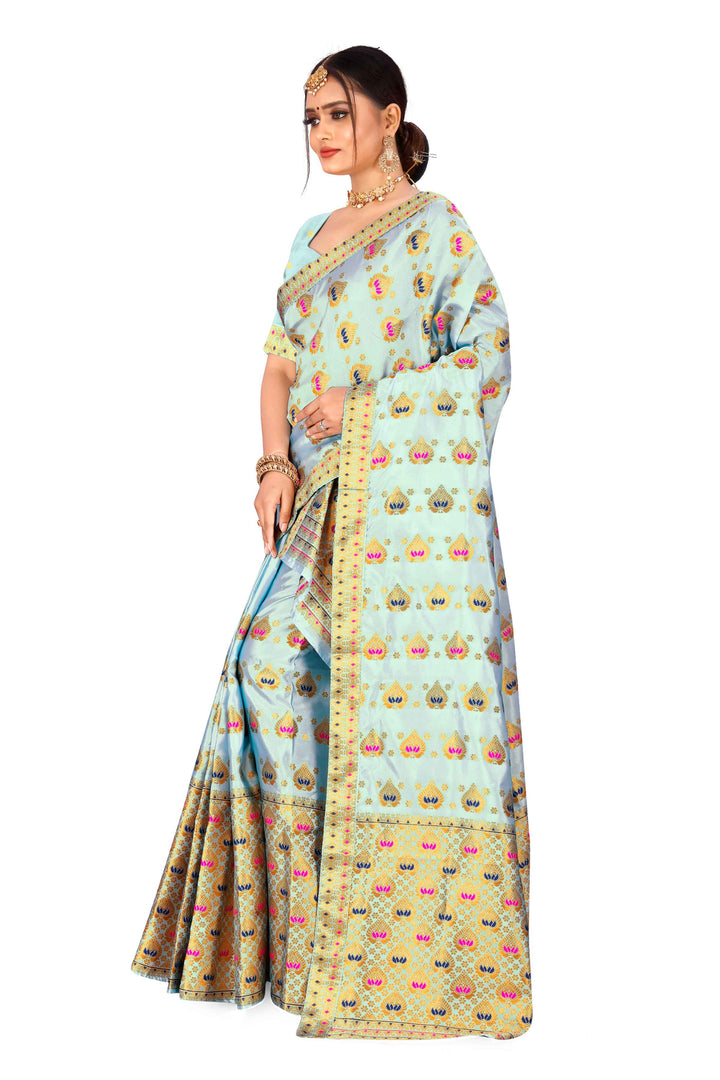 সোণ (Gold) গুনা পলি ছেট মেখলা চাদৰ