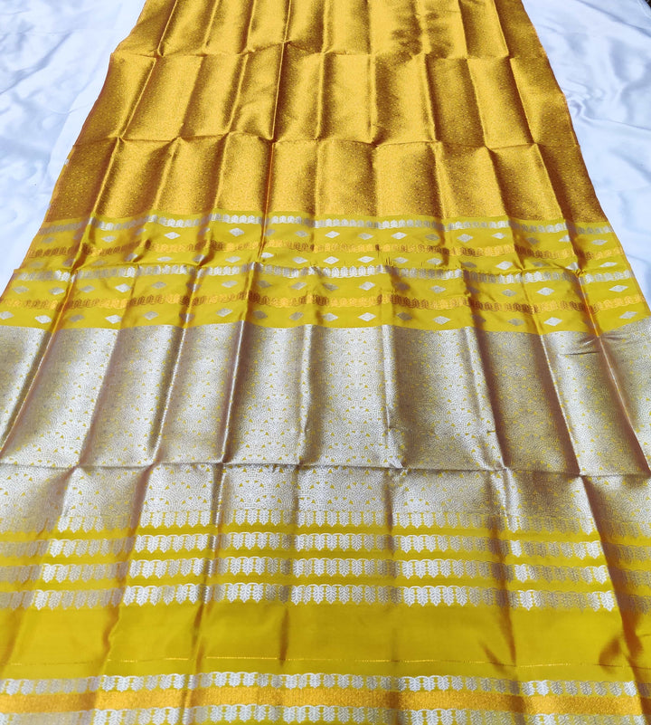 Silver Copper Guna Bedsheet Poly Set Mekhela Sador
