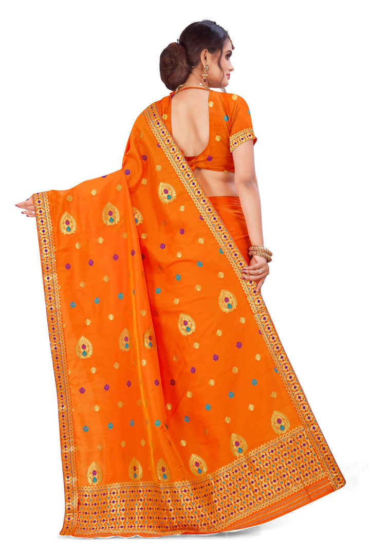 Silver Guna & Dhaga Mina Poly Set Mekhela Sador