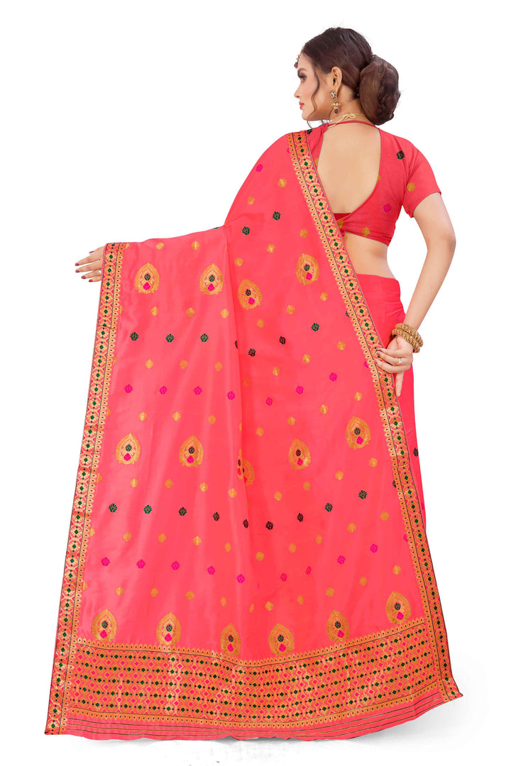 Silver Guna & Dhaga Mina Poly Set Mekhela Sador