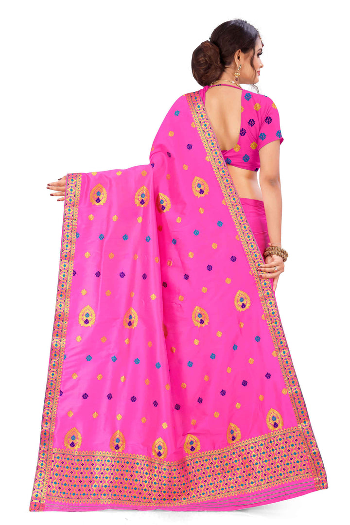 Silver Guna & Dhaga Mina Poly Set Mekhela Sador