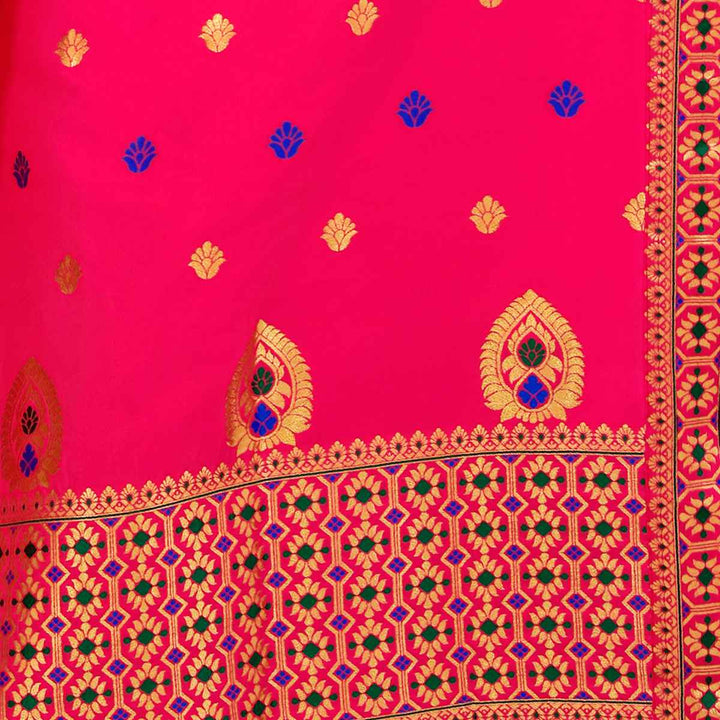 Silver Guna & Dhaga Mina Poly Set Mekhela Sador