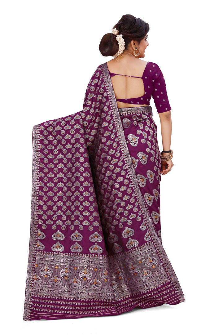 Silver Jari Bedsheet Mix Set Mekhela Sador