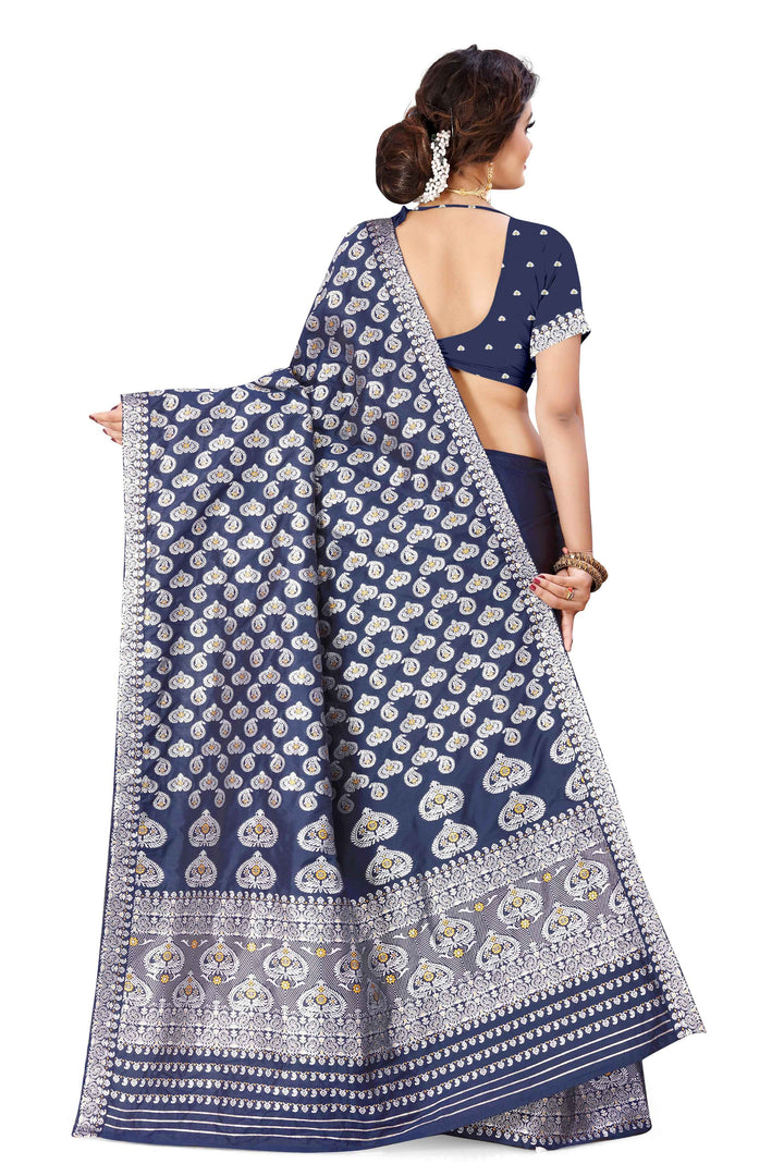 Silver Jari Bedsheet Mix Set Mekhela Sador