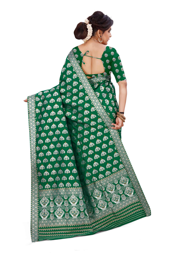 Silver Jari Bedsheet Mix Set Mekhela Sador