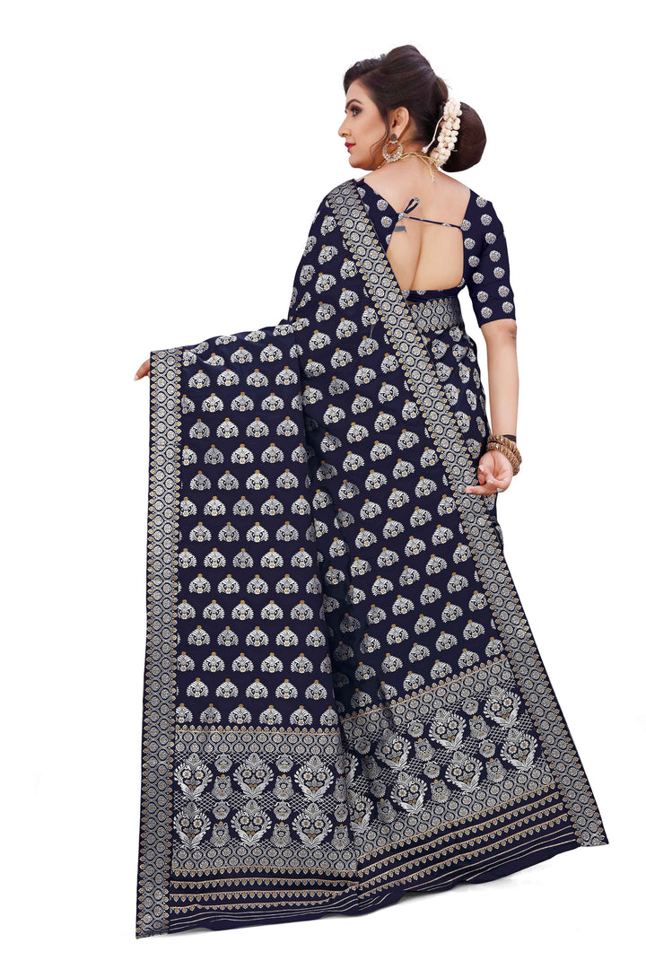 Silver Jari Bedsheet Mix Set Mekhela Sador