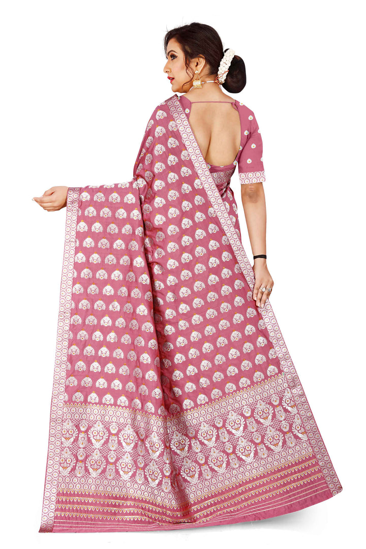 Silver Jari Bedsheet Mix Set Mekhela Sador