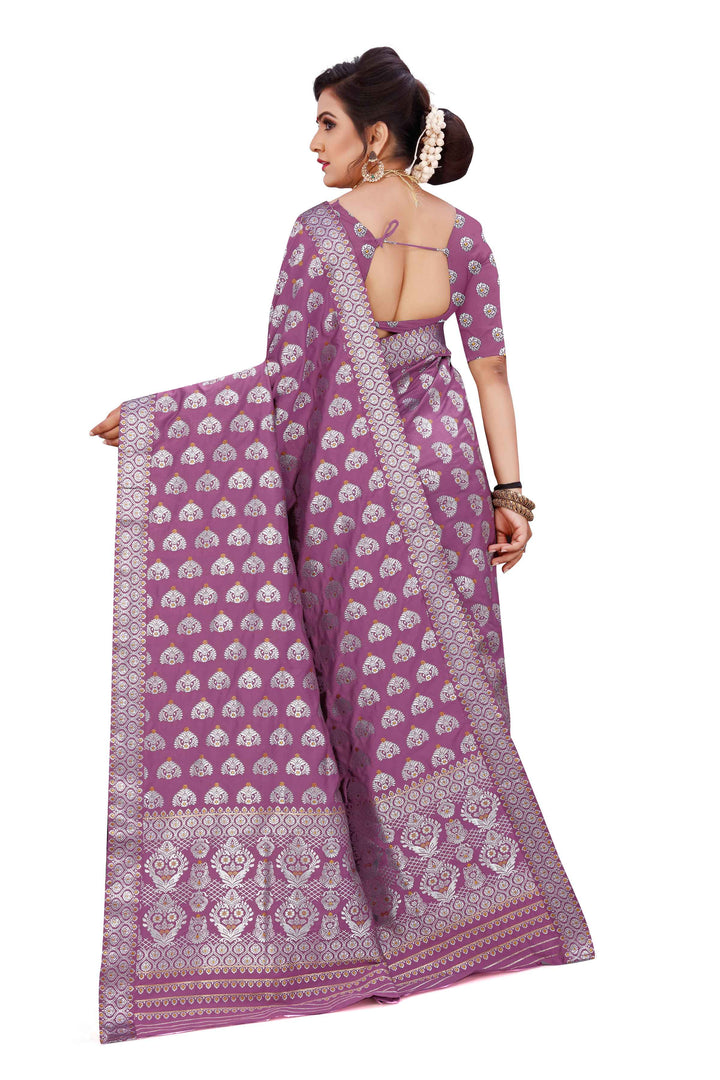 Silver Jari Bedsheet Mix Set Mekhela Sador