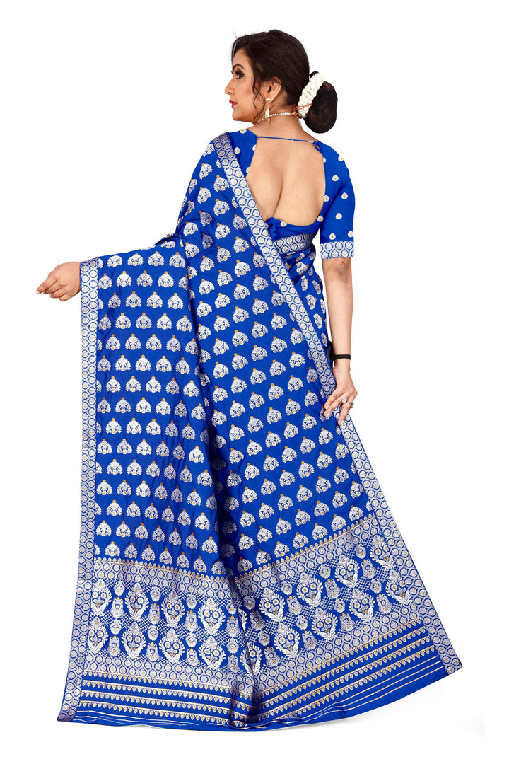 Silver Jari Bedsheet Mix Set Mekhela Sador