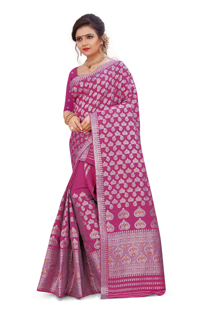 Silver Jari Bedsheet Mix Set Mekhela Sador