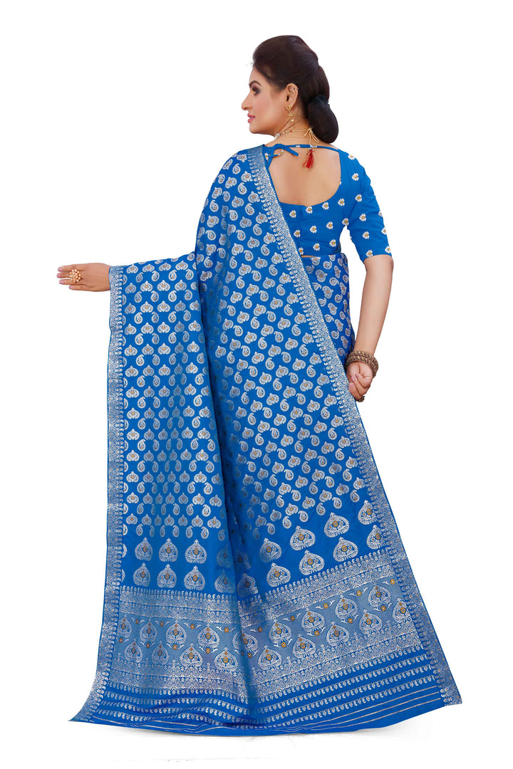 Silver Jari Bedsheet Mix Set Mekhela Sador