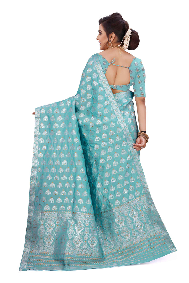 Silver Jari Bedsheet Mix Set Mekhela Sador