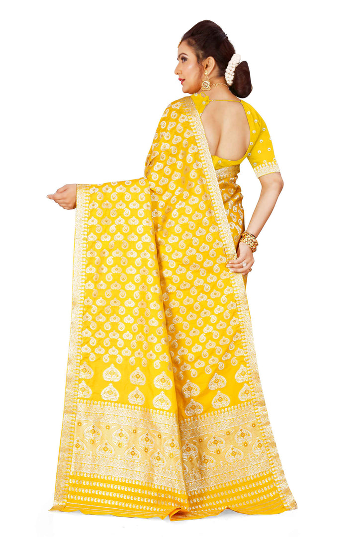 Silver Jari Bedsheet Mix Set Mekhela Sador
