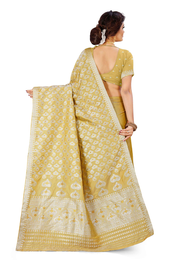 Silver Jari Bedsheet Mix Set Mekhela Sador