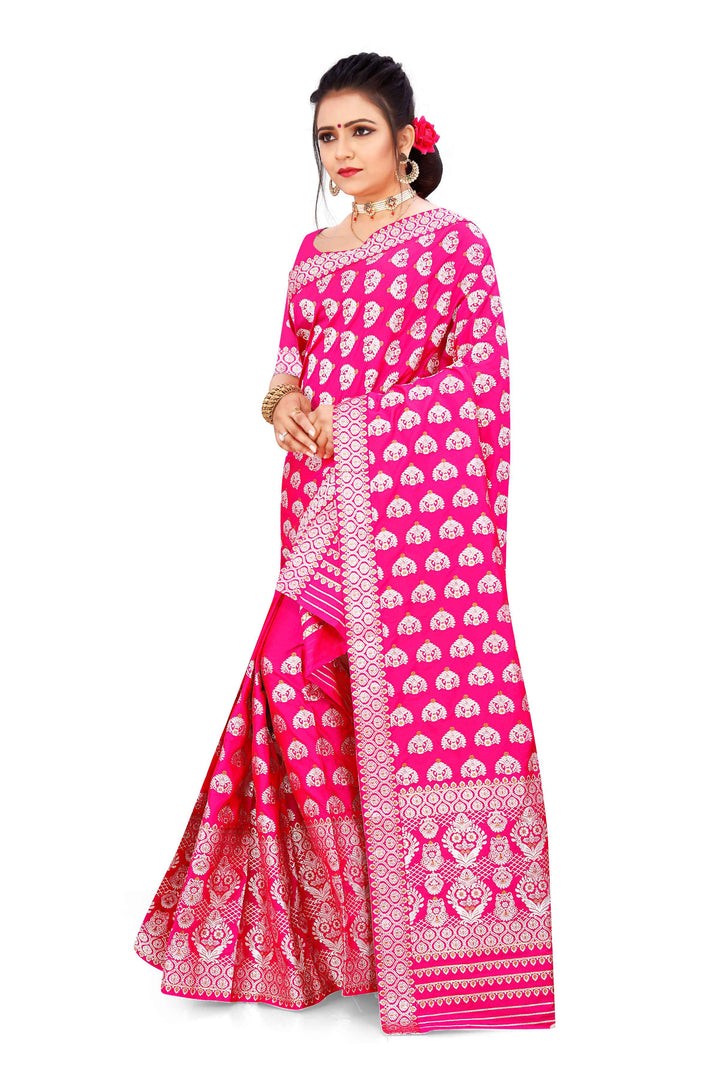 Silver Jari Bedsheet Mix Set Mekhela Sador