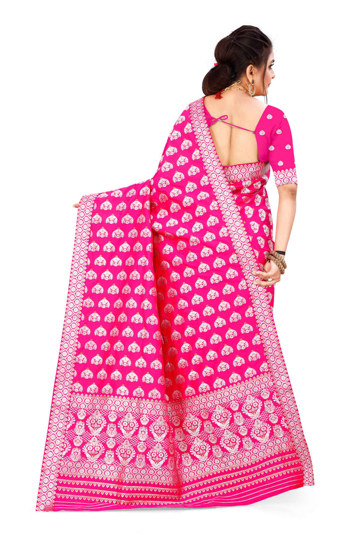 Silver Jari Bedsheet Mix Set Mekhela Sador
