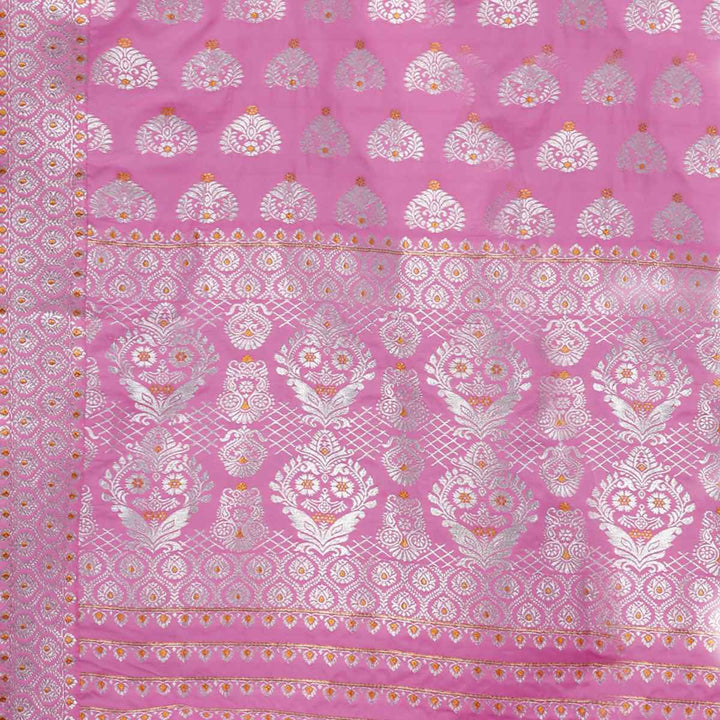 Silver Jari Bedsheet Mix Set Mekhela Sador
